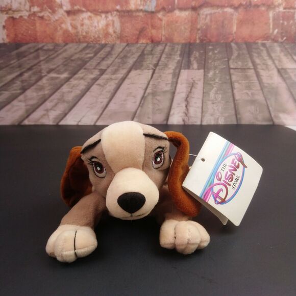VTG The Disney Store Lady And the Tramp ~ Lady 7" Bean Bag Plush - Picture 1 of 7